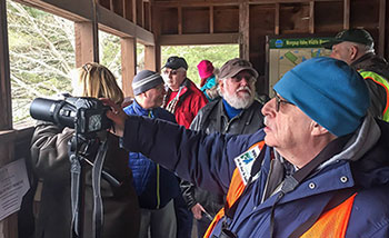 Delaware Highlands Conservancy Eagle Watch volunteer Paul Gamer.